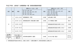 平成27年度 上級免許（幼稚園教諭一種）資格取得講座時間割