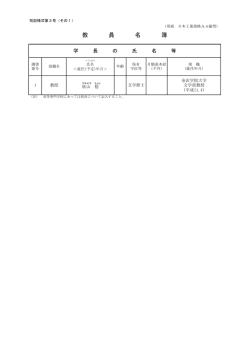 （6）教員名簿