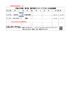 付 平成27年3月20日 平成26年度 第3回 瀬戸内町ナイターソフト