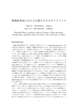 懸濁液界面における分裂する穴のダイナミクス