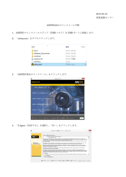 2015.03.18 情報基盤センター ANSYS16.0 のインストール手順 1