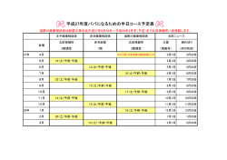 平成27年度パパになるための半日コース予定表