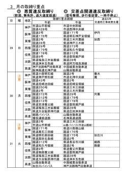 平成27年3月26日～3月31日の交通取締情報はこちら（PDF）;pdf