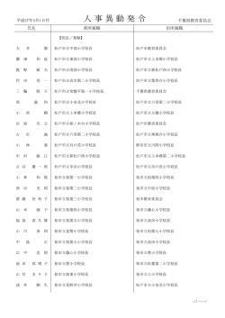 人 事 異 動 発 令;pdf