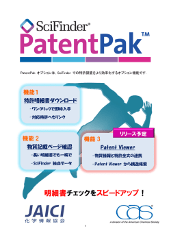 PatentPak オプション紹介パンフレット;pdf