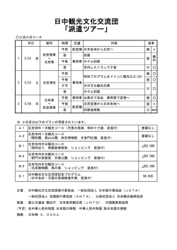 日中観光文化交流団 「派遣ツアー」;pdf