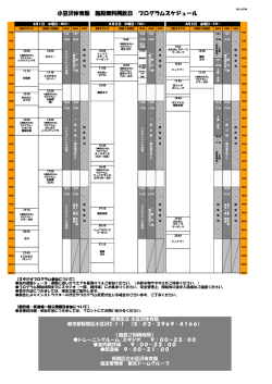 小豆沢体育館 施設無料開放日 プログラムスケジュール (案）;pdf