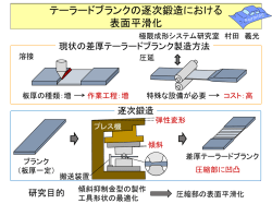 テーラードブランクの逐次鍛造における表面平滑化;pdf