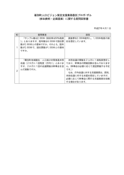 幕別町人口ビジョン策定支援業務委託プロポ