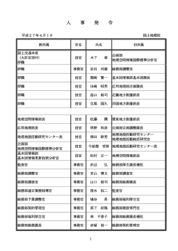 人 事 発 令