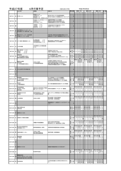 平成27年度4月の行事予定をアップしました。