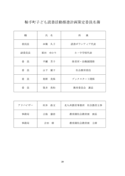策定委員会委員名簿（29ページ）（PDF：74KB）
