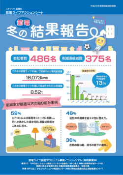 1503冬の結果報告_表面_ol - 神奈川県地球温暖化防止活動推進センター