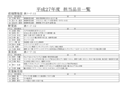 平成27年度担当品目一覧表