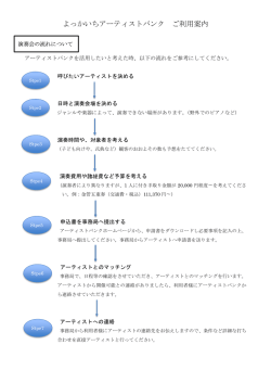 アーティストバンクでの演奏会の流れ