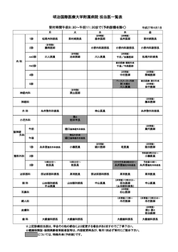 外来診療科および担当医一覧の印刷 ( PDF )