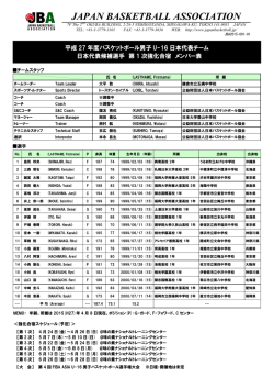 2015年4月8 - 公益財団法人日本バスケットボール協会