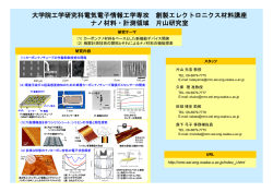 大学院工学研究科電気電子情報工学専攻 創製エレクトロニクス材料