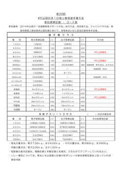 ③参加標準記録・コード表 - JIDAF/日本知的障害者陸上競技連盟
