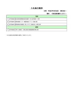 入札執行順序 - 南相馬市