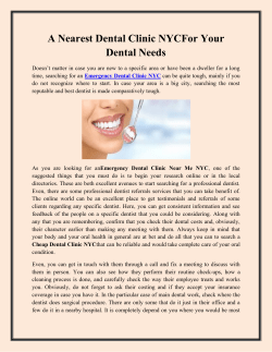 A Nearest Dental Clinic NYC For Your Dental Needs
