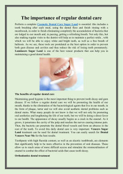 The importance of regular dental care