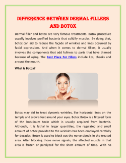 Difference between dermal fillers and Botox