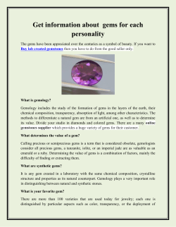 Get information about  gems for each personality