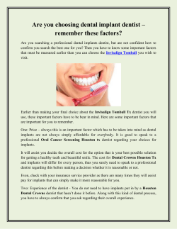 Are you choosing dental implant dentist
