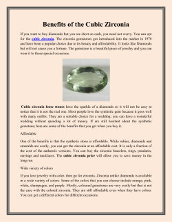Benefits of the Cubic Zirconia