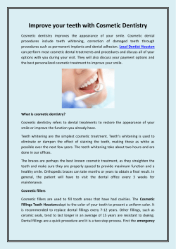 Improve your teeth with Cosmetic Dentistry