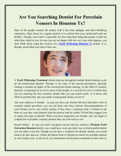 Are You Searching Dentist For Porcelain Veneers In Houston Tx