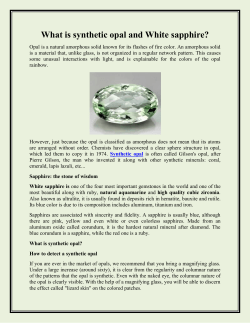 What is synthetic opal and White sapphire