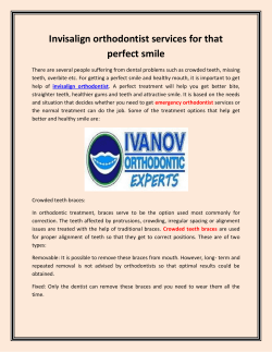 Invisalign orthodontist services for that perfect smile