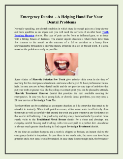 Emergency Dentist  - A Helping Hand For Your Dental Problems