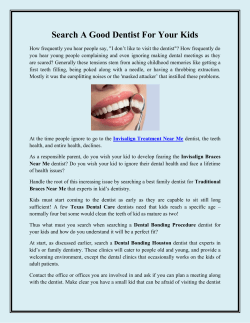 Search A Good Dentist For Your Kids