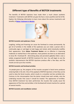 Different type of Benefits of BOTOX treatments
