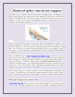 Removed spider veins do not reappear