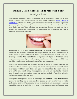 Dental Clinic Houston That Fits with Your Family