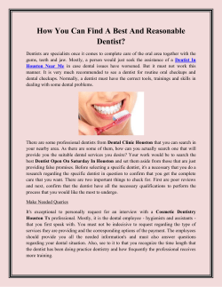 How You Can Find A Best And Reasonable Dentist