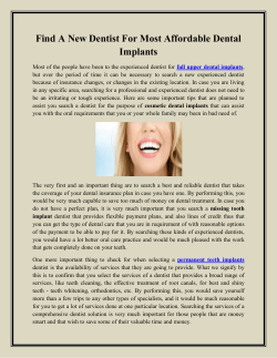 Find A New Dentist For Most Affordable Dental Implants