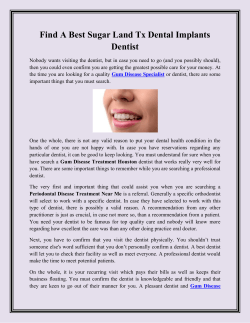 Find A Best Sugar Land Tx Dental Implants Dentist