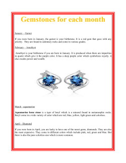 Gemstones for each month