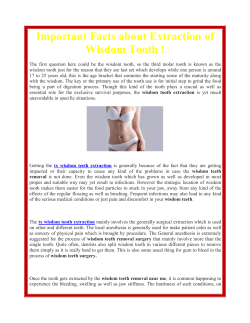 Important Facts about Extraction of Wisdom Tooth