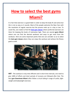 How to select the best gyms Miami