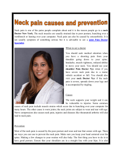 Neck pain causes and prevention