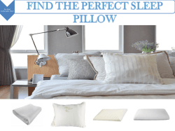 Find The Perfect Sleep Pillow