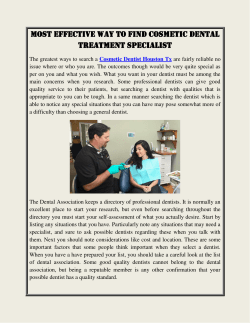 Most Effective Way to Find Cosmetic Dental Treatment Specialist