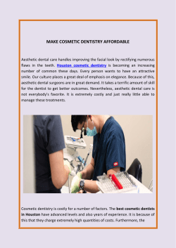 Make Cosmetic Dentistry Affordable