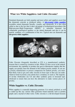 What Are White Sapphires And Cubic Zirconia